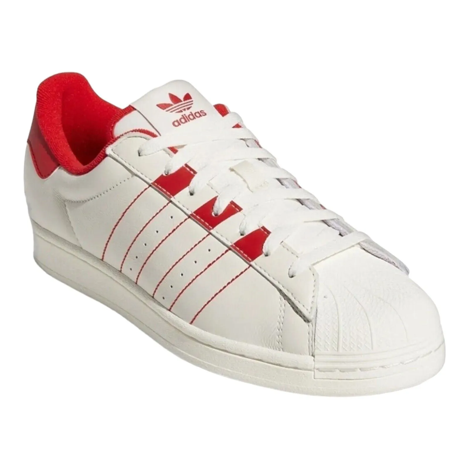 adidas Originals Superstar Trainers - White Vivid Red