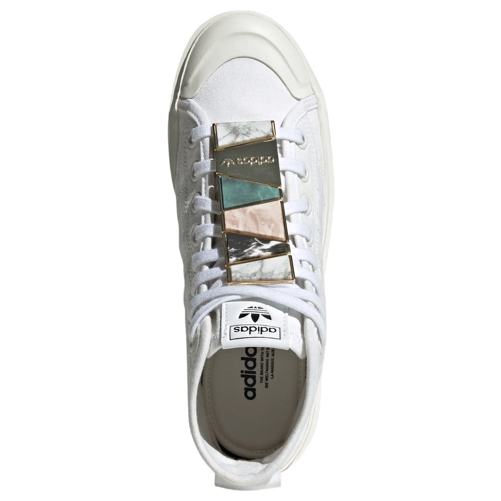 adidas Originals Womens Nizza Bonega Mid Trainers - White