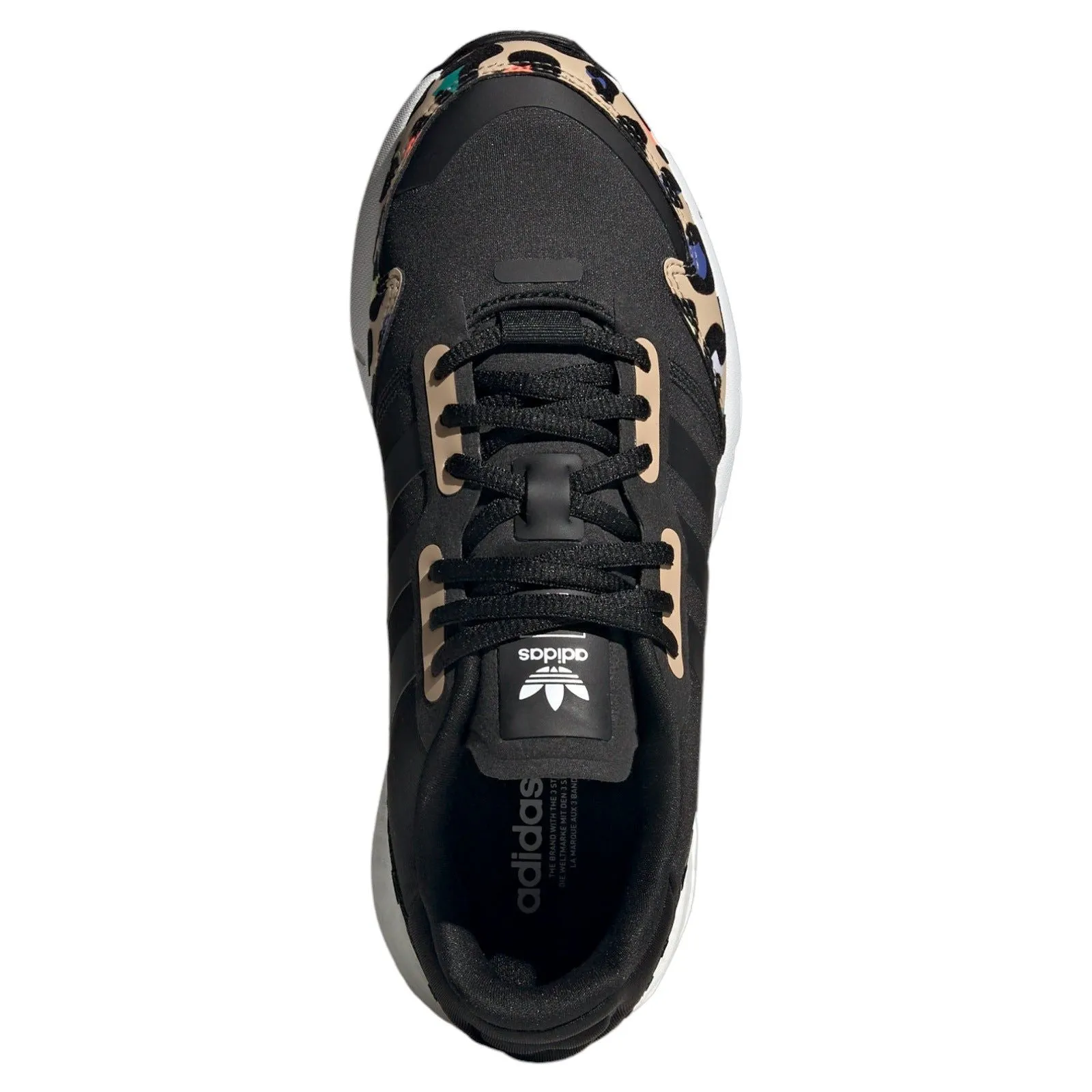 adidas Originals Womens ZX 1K Boost Animal Print Trainers - Black