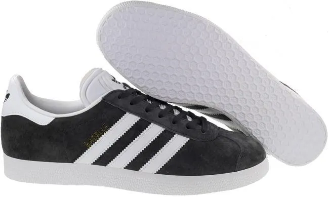 Adidas Trainers Mens Gazelle Grey White Gold Metallic