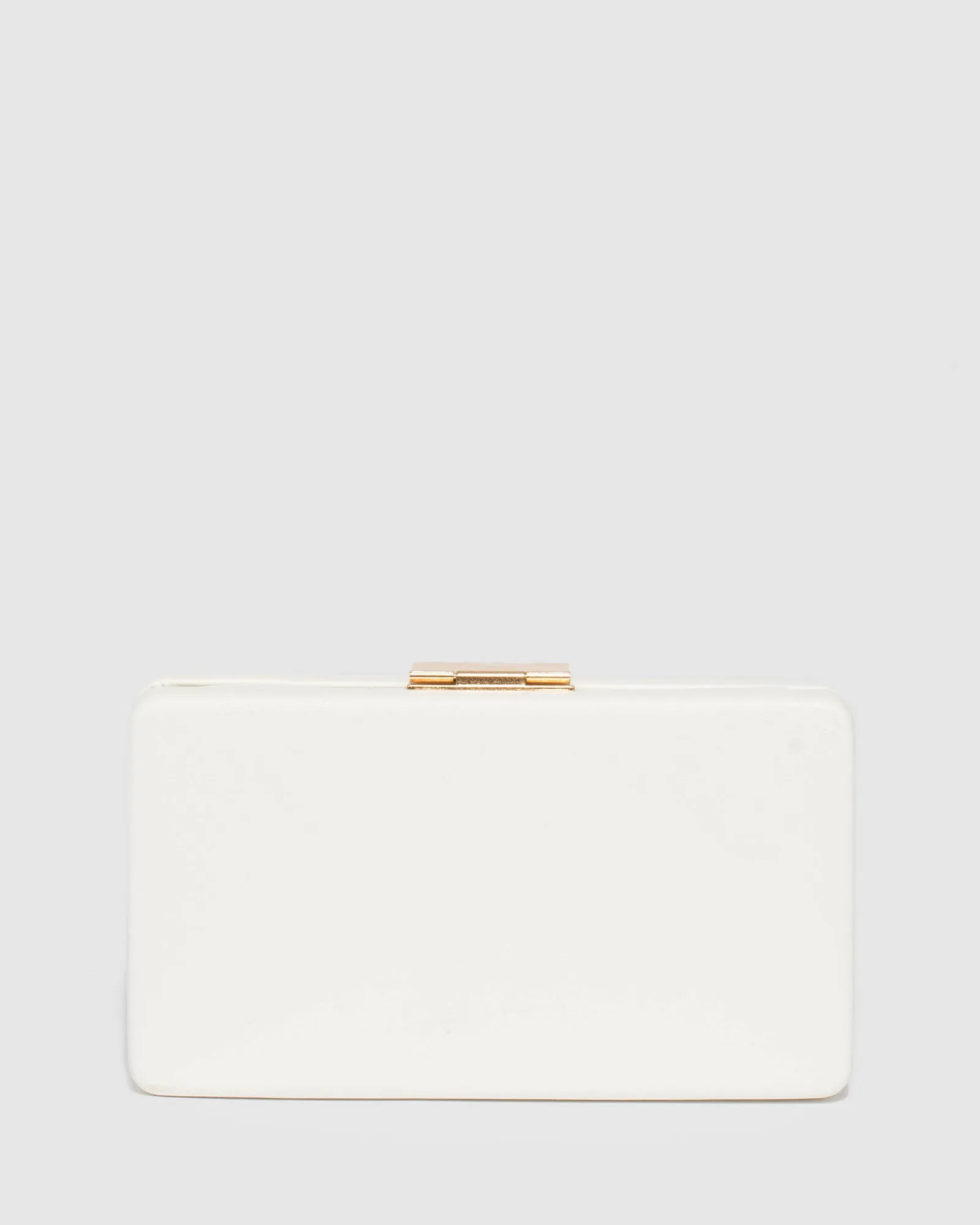 Ajala Clasp Hardcase White Clutch Bag