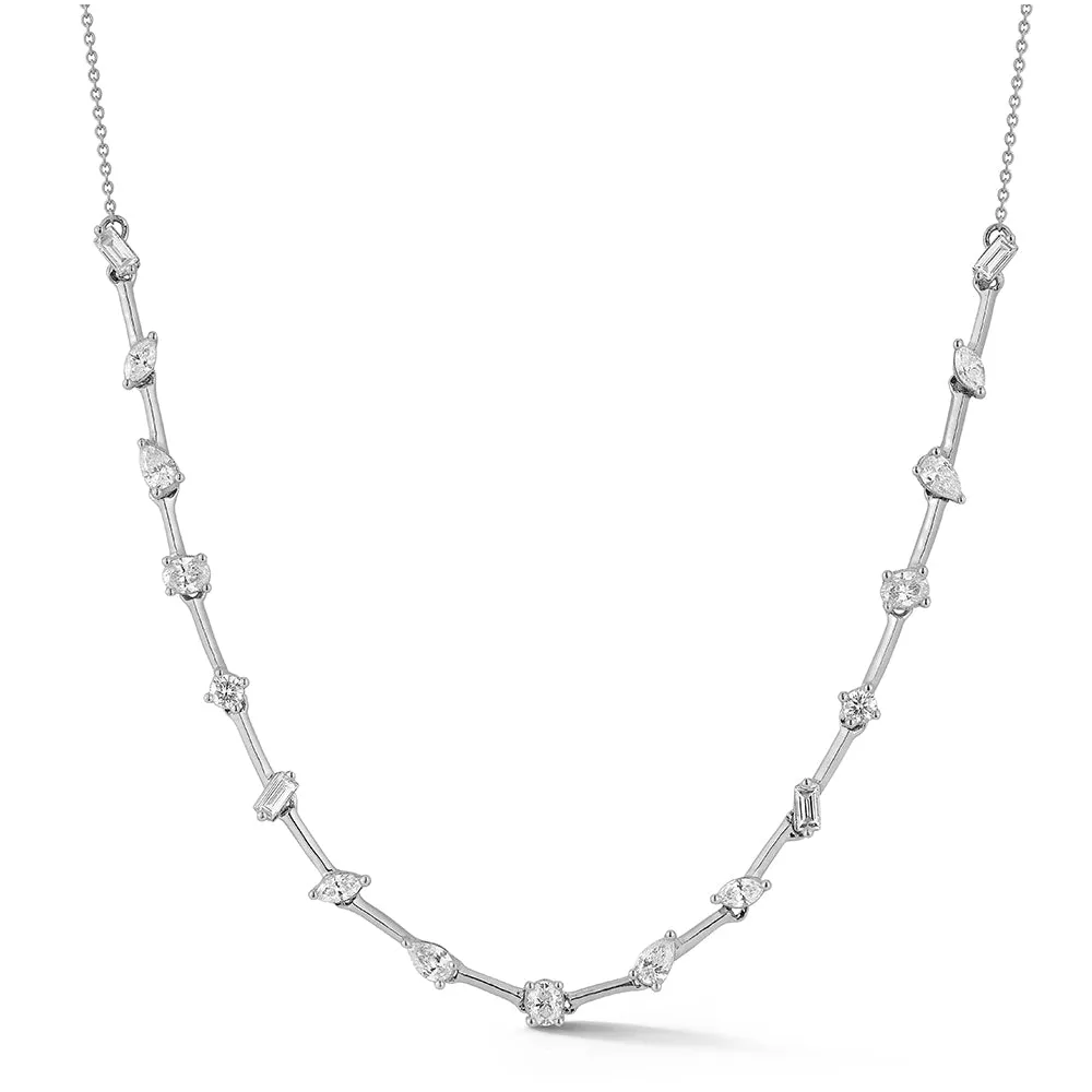 Alexa Jordyn Multi-Shape Diamond Tennis Necklace