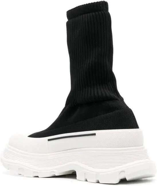 Alexander McQueen logo-print chunky sock sneakers Black