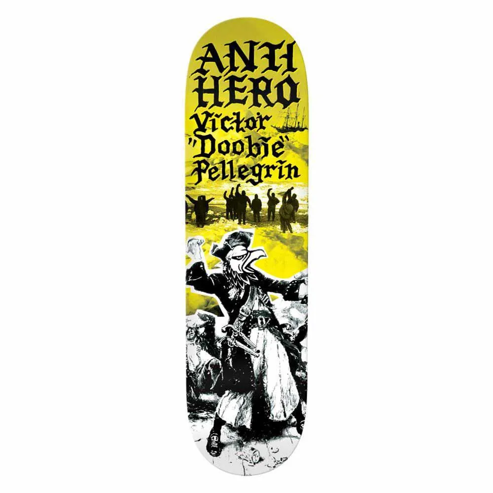 Antihero Skateboard Deck Doobie Wild Unknown Round Yellow 8.75