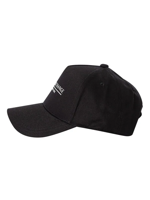 Armani Exchange Line Logo Baseball Cap - Black