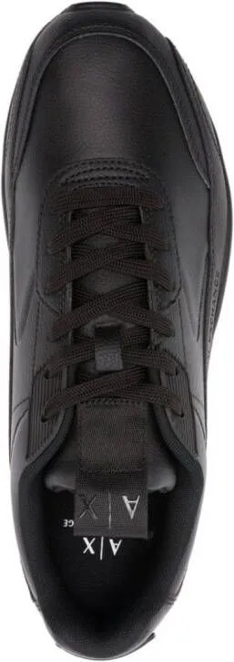 Armani Exchange logo-debossed panelled chunky sneakers Black