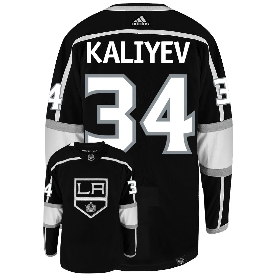 Arthur Kaliyev Los Angeles Kings Adidas Primegreen Authentic NHL Hockey Jersey     