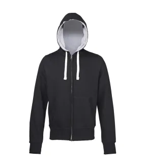 Awdis Chunky Premium Heavyweight Hooded Sweatshirt / Hoodie / Zoodie (Jet Black (Grey inner)) - UTRW181