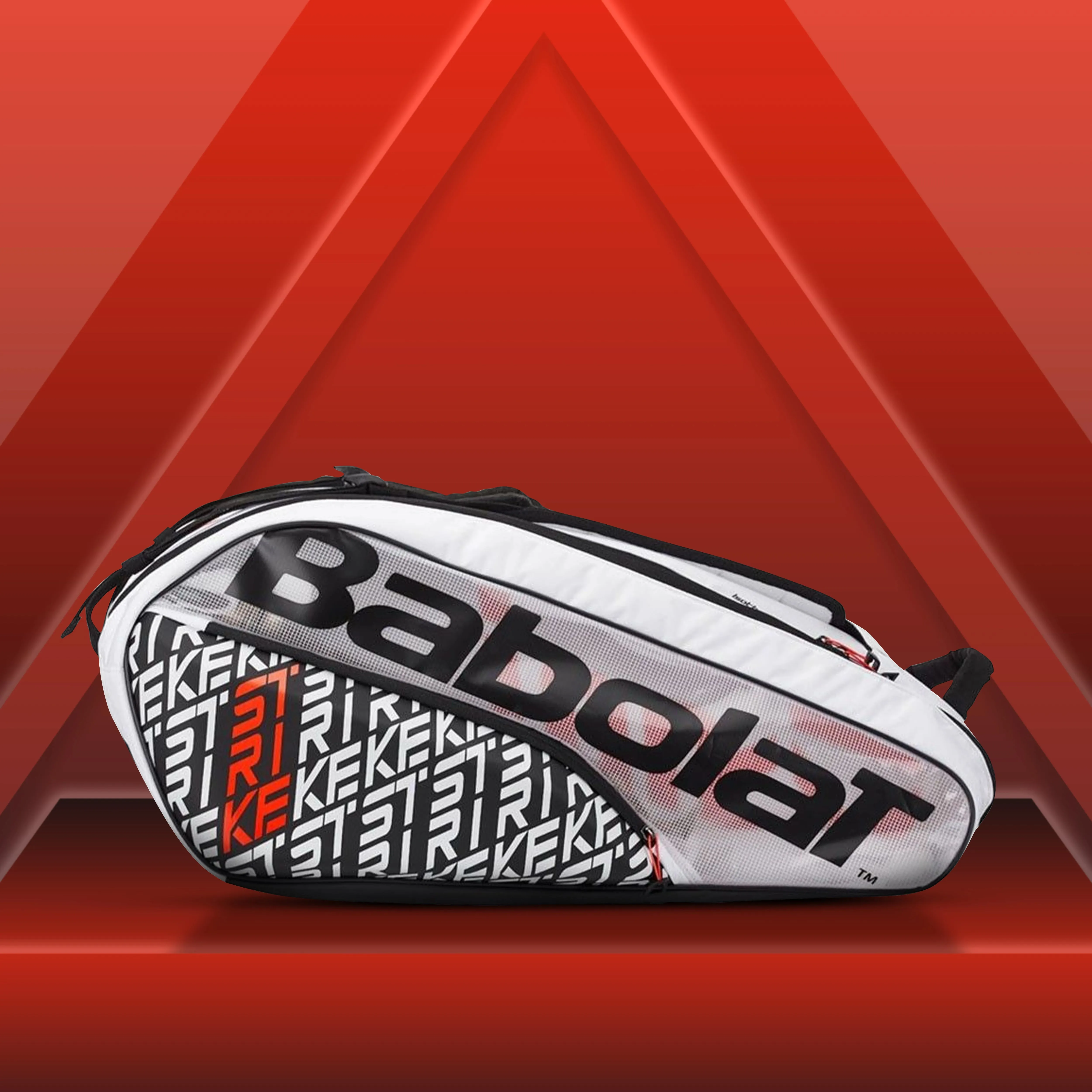 Babolat RH X12 Pure Strike Tennis Kitbag (White/ Black/ Red)