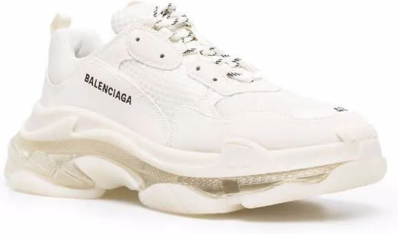 Balenciaga Triple S clear-sole chunky sneakers White