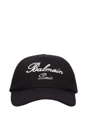 Balmain   Logo cotton baseball cap 