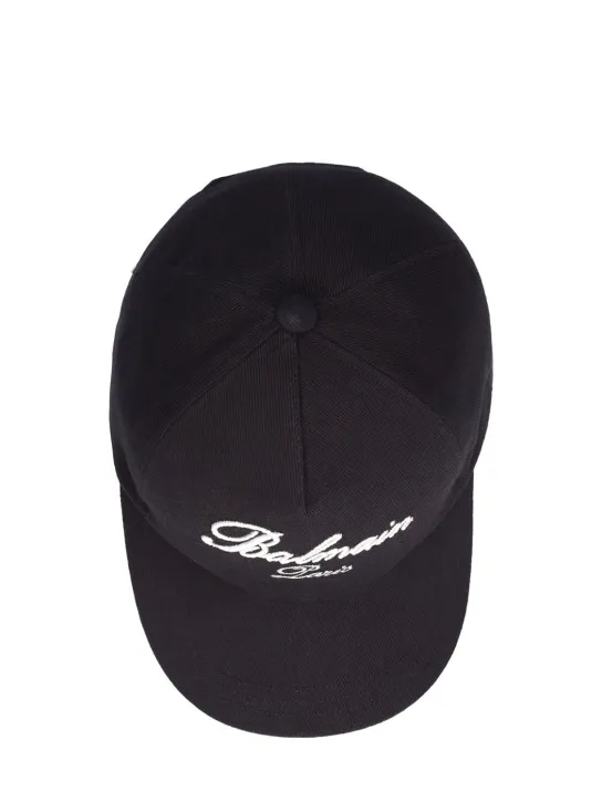 Balmain   Logo cotton baseball cap 