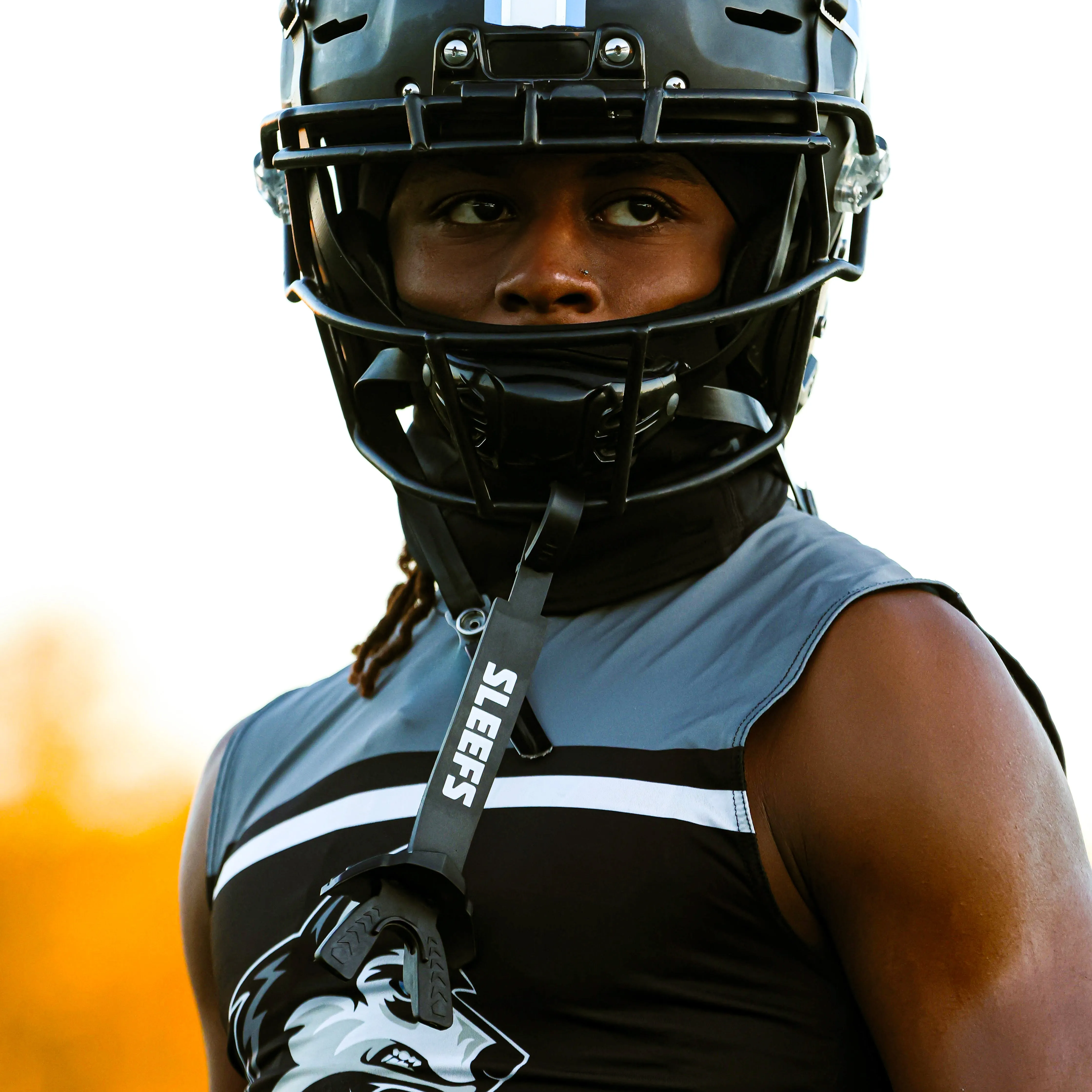 Basic Black X Football Mouthguard with Logo