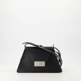 Black Leather Shoulder Bag Numeric