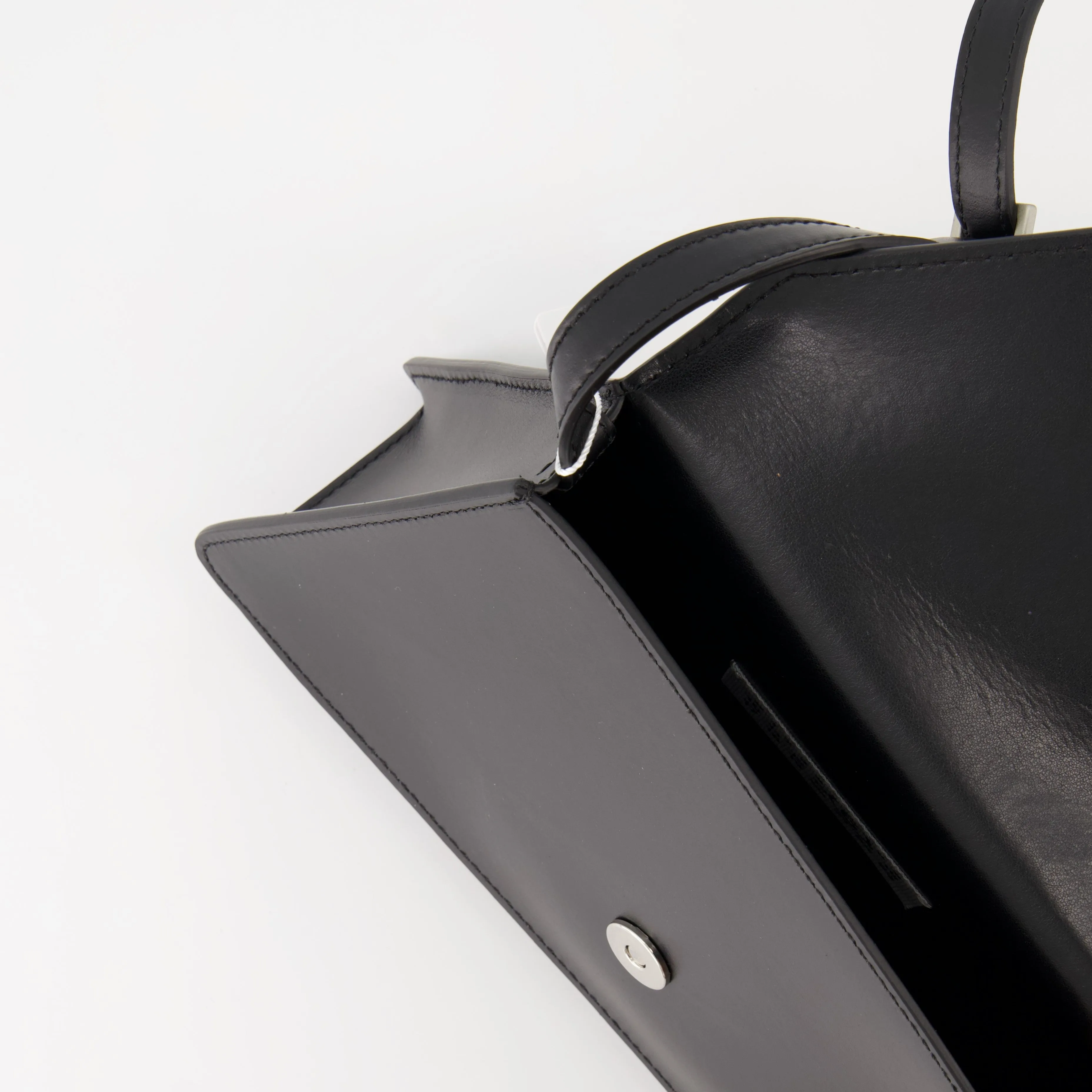 Black Leather Shoulder Bag Numeric