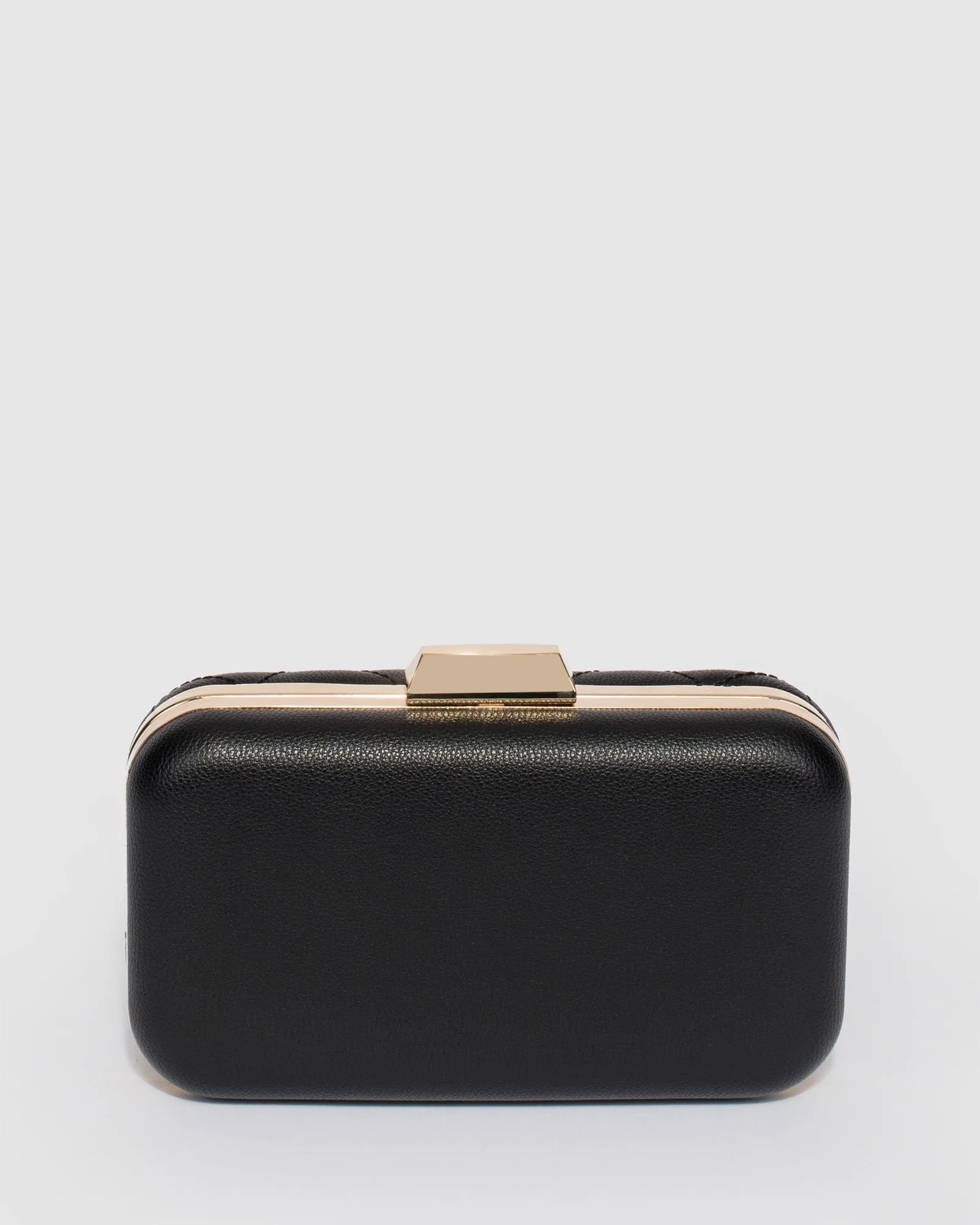 Black Sahar Stud Clutch Bag