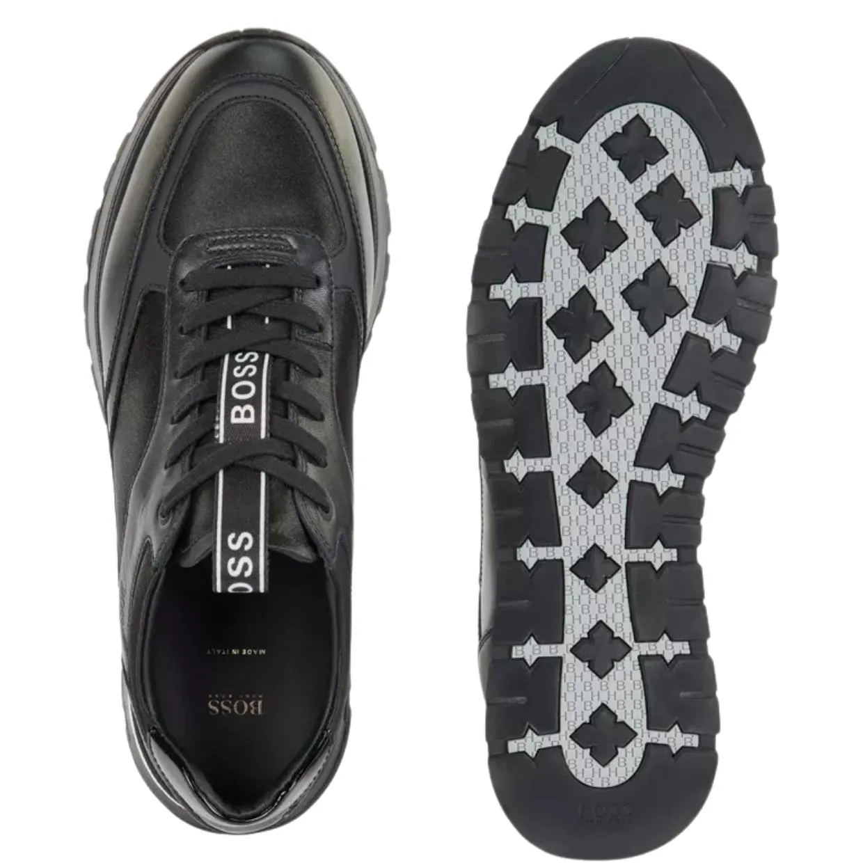 BOSS Black Arigon Branded Tape Trainers