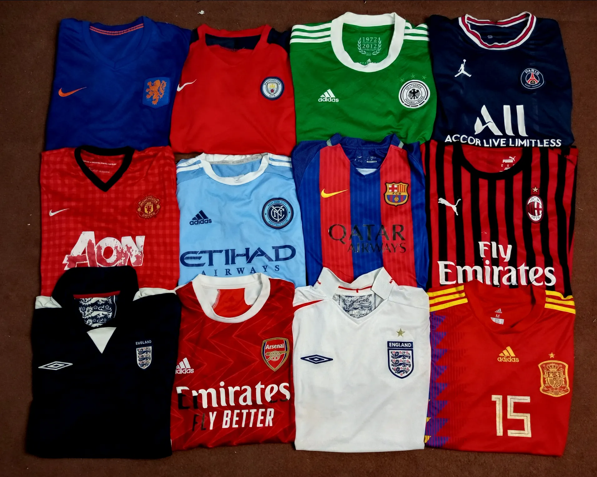 Branded Football T-Shirts Jerseys 26 pcs