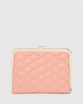 Britt Clasp Pink Clutch Bag