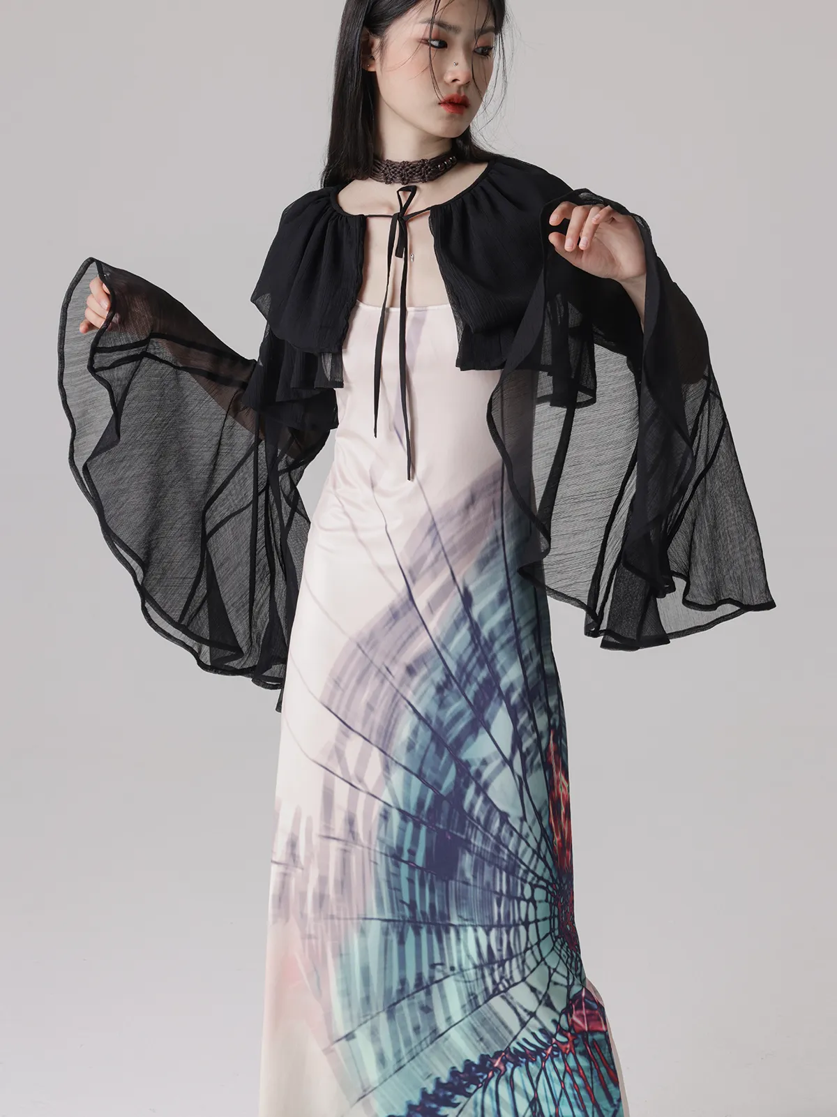 Butterfly Sleeve Cloak Shirt Cardigan