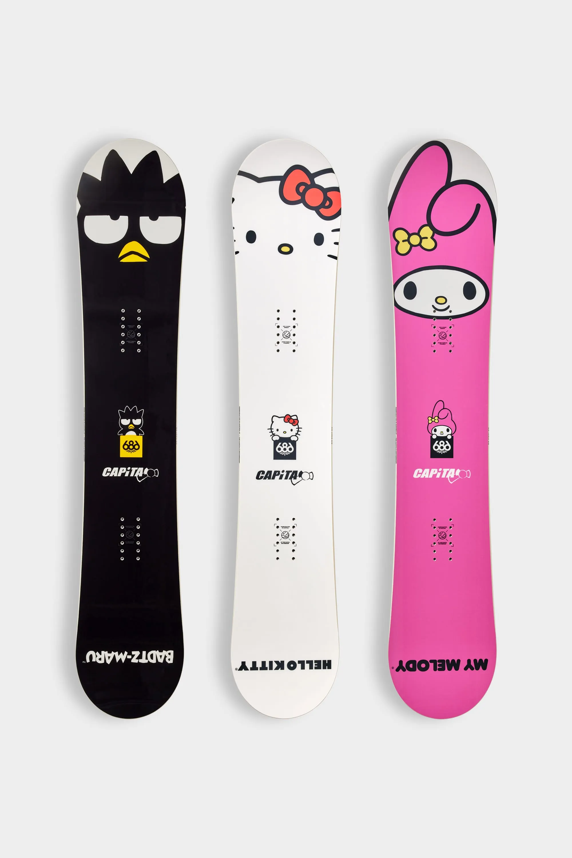 CAPiTA x  686 x Hello Kitty and Friends Snowboard - 3 Pack