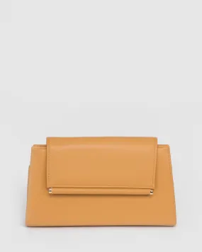 Caramel Folk Clutch Bag