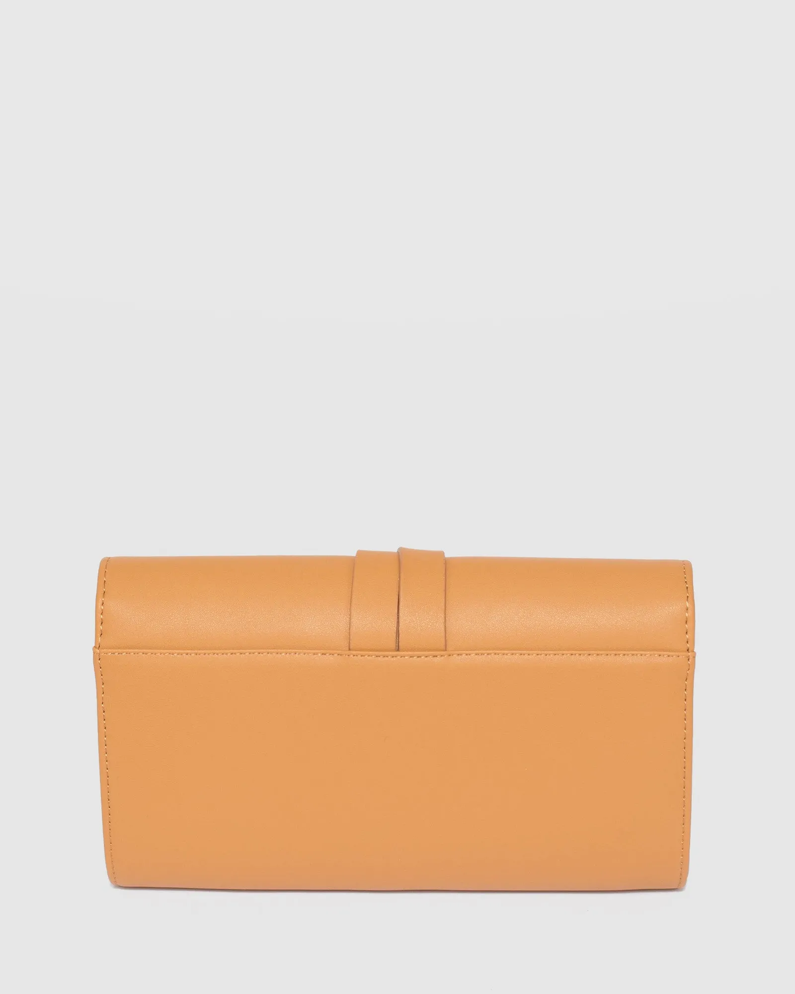 Caramel Sophia Envelope Clutch Bag