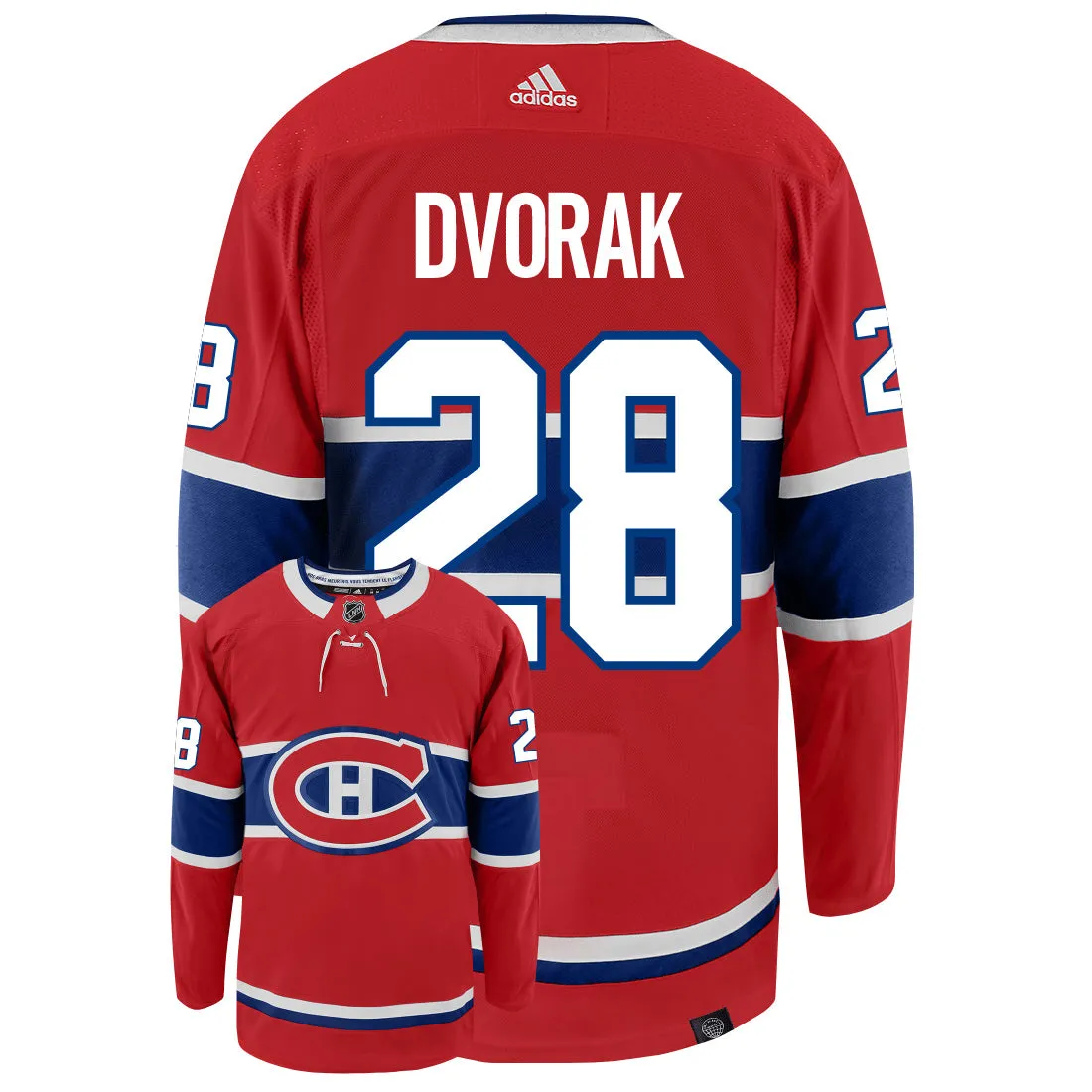 Christian Dvorak Montreal Canadiens Adidas Primegreen Authentic NHL Hockey Jersey     