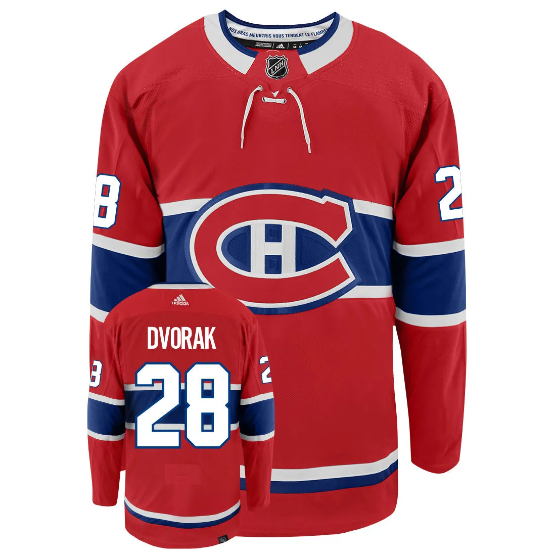 Christian Dvorak Montreal Canadiens Adidas Primegreen Authentic NHL Hockey Jersey     