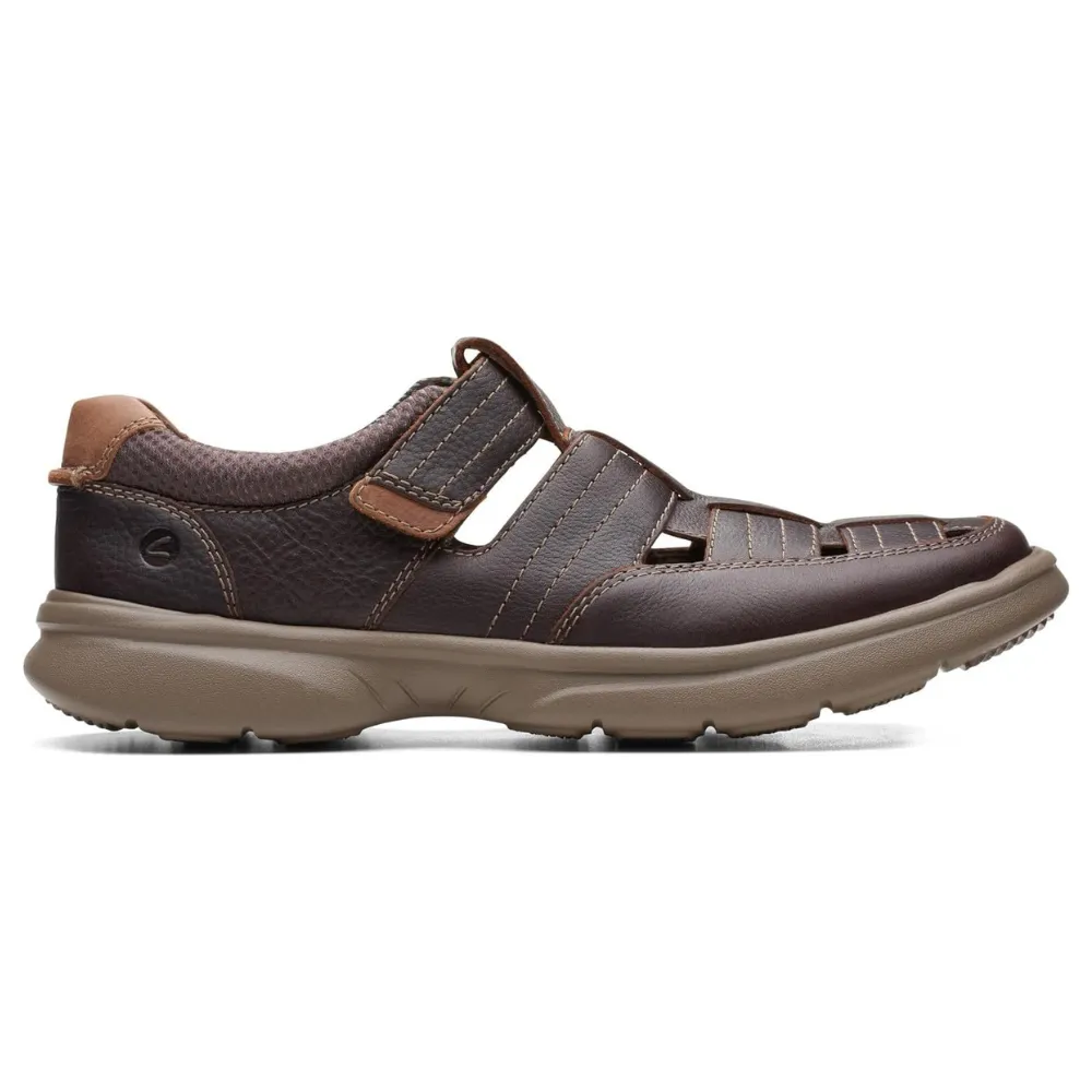 Clarks Bradley Cove Brown Tumbled Leather Sandal (Men's)