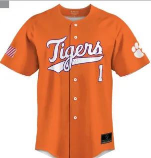 Clemson Unisex Tiger Baseball Jersey