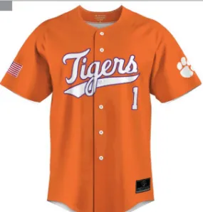 Clemson Unisex Tiger Baseball Jersey