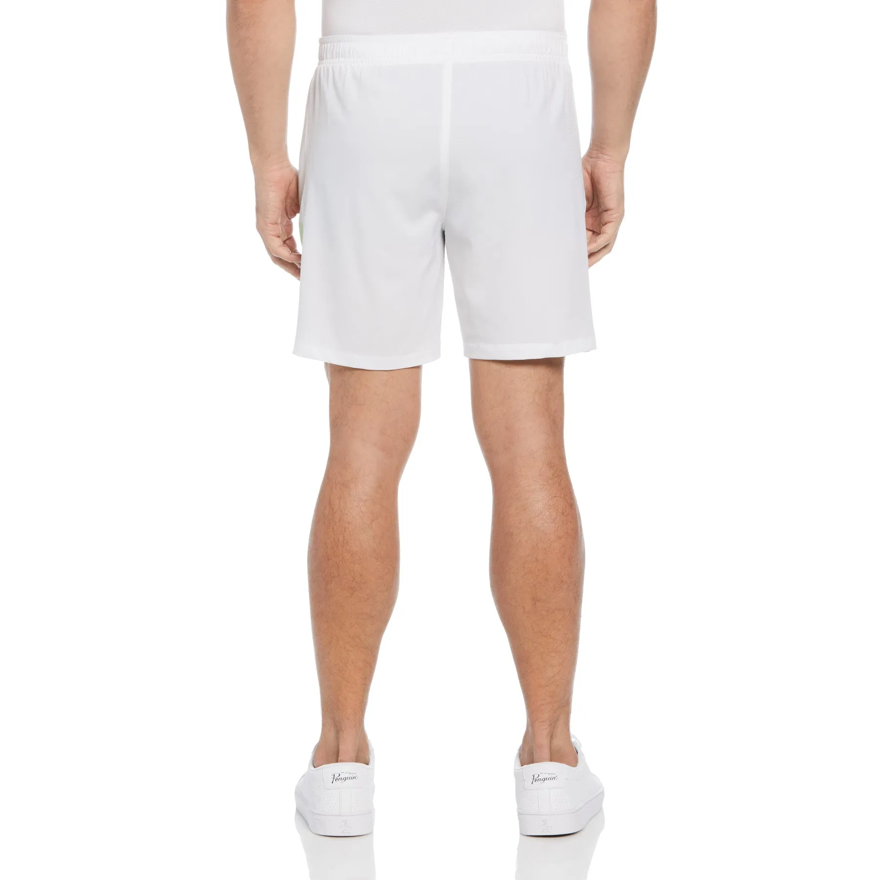 Colour Block Performance Tennis Shorts In Bright White