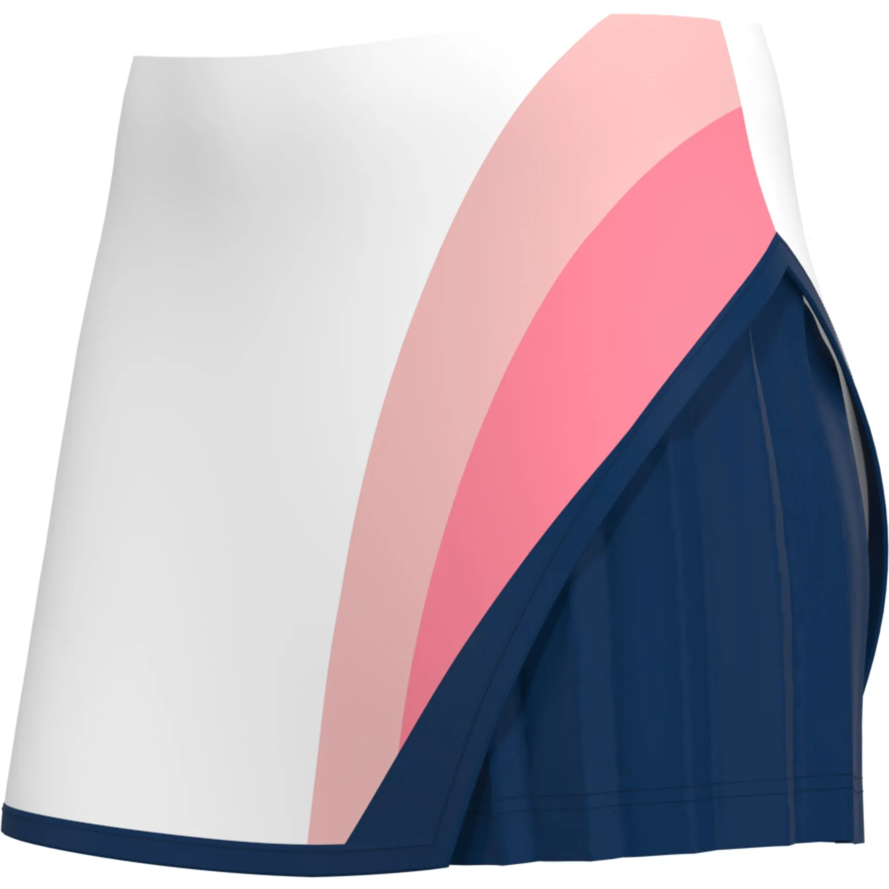 Colour Block Side Pleated 13 Tennis Skort In Bright White