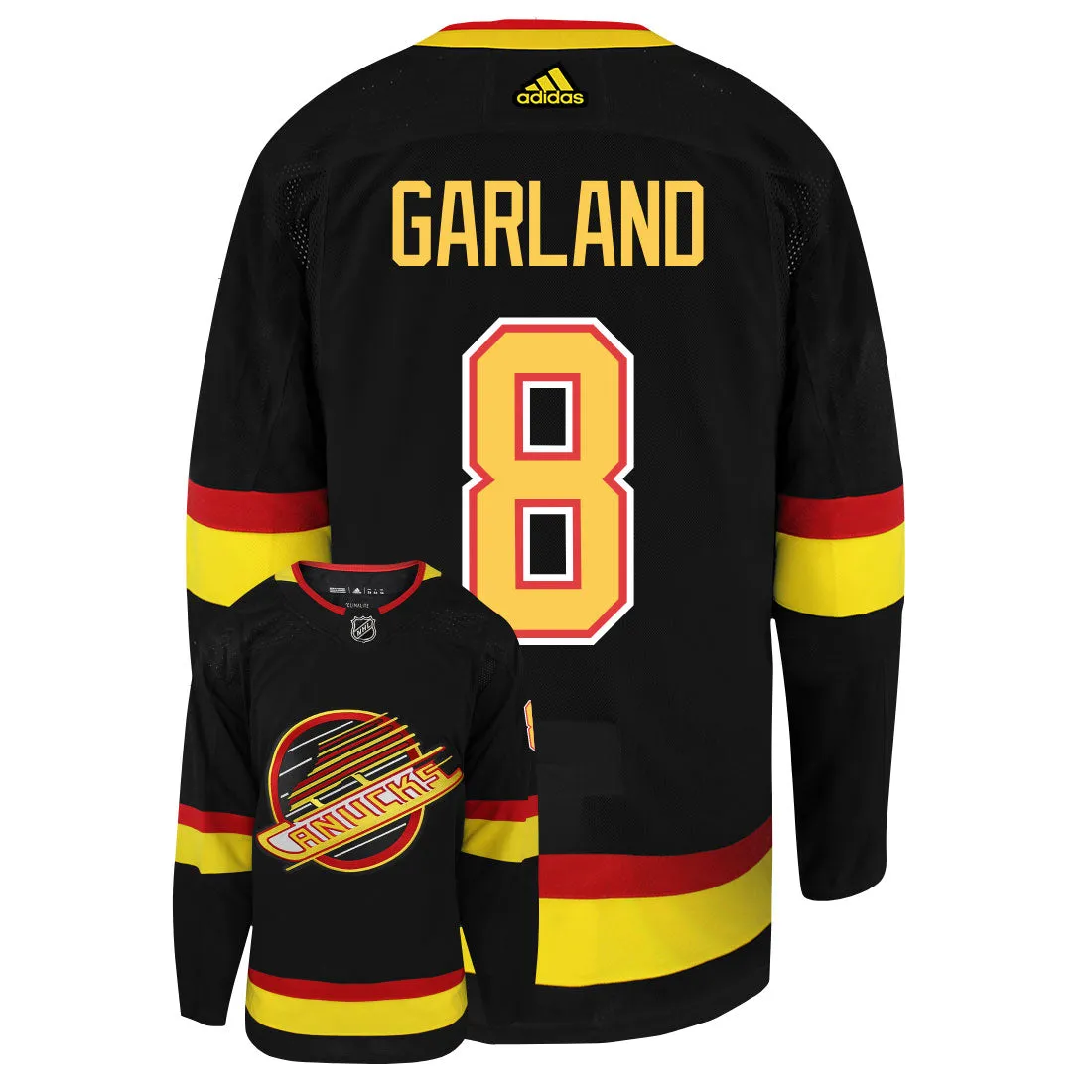 Conor Garland Vancouver Canucks Adidas Primegreen Authentic NHL Hockey Jersey     