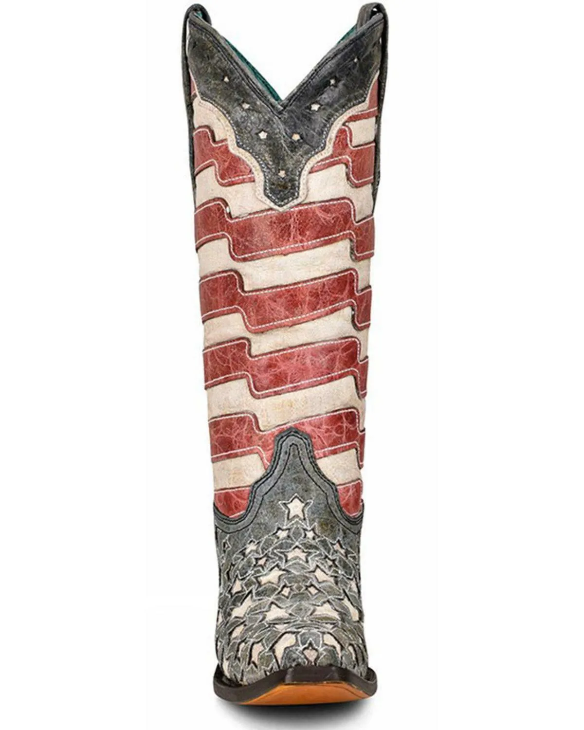 Corral Women's Blue Jeans Stars and Stripes Western Boot - Snip Toe - A4152