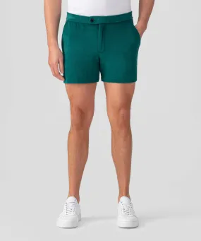 Cotton Terry Tennis Shorts: Pine Green