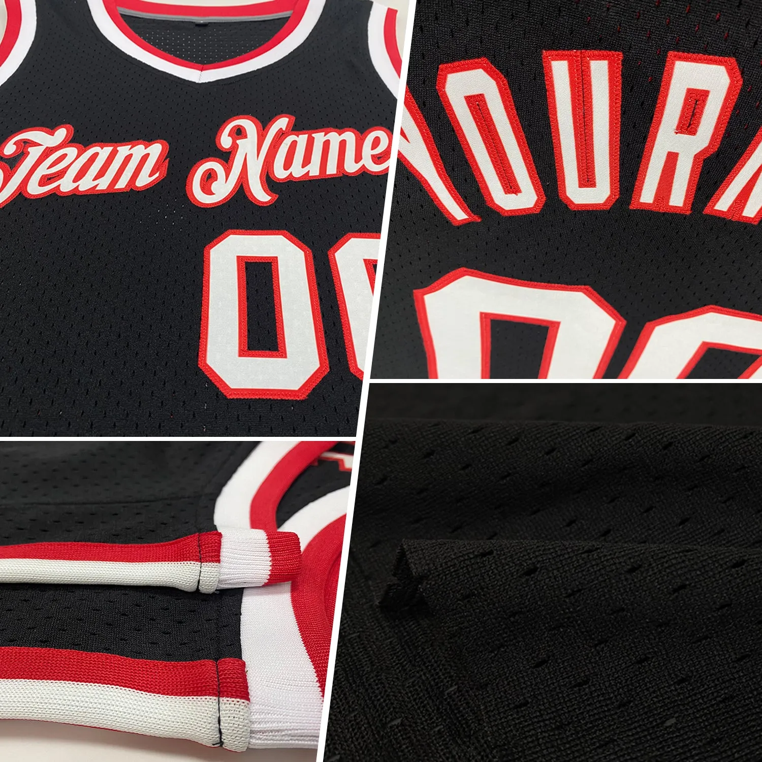 Custom Black Gold-White Authentic Throwback Basketball Jersey