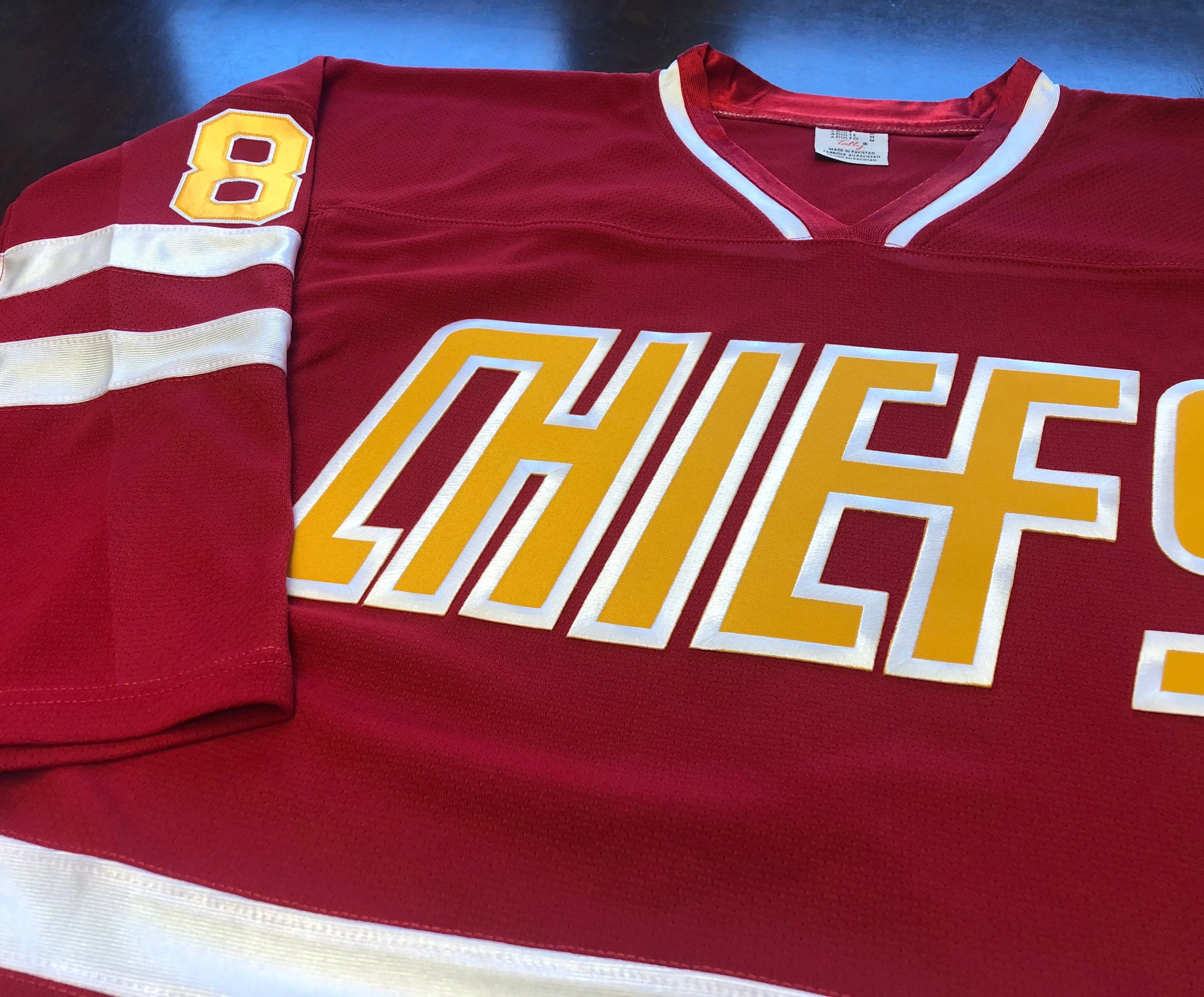 Custom Hockey Jerseys with a CHIEFS Twill Logo