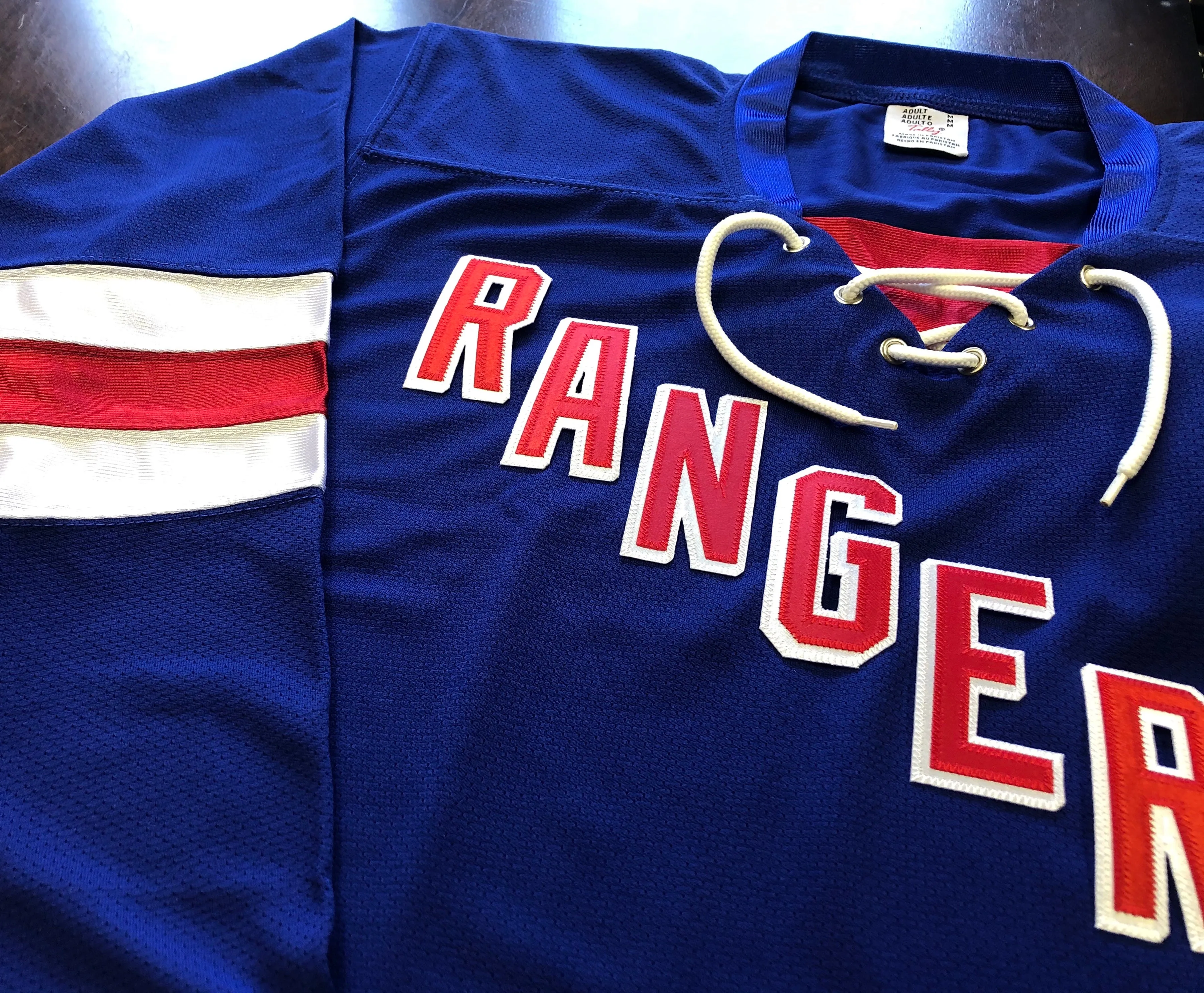 Custom Hockey Jerseys with Rangers in Twill Letters