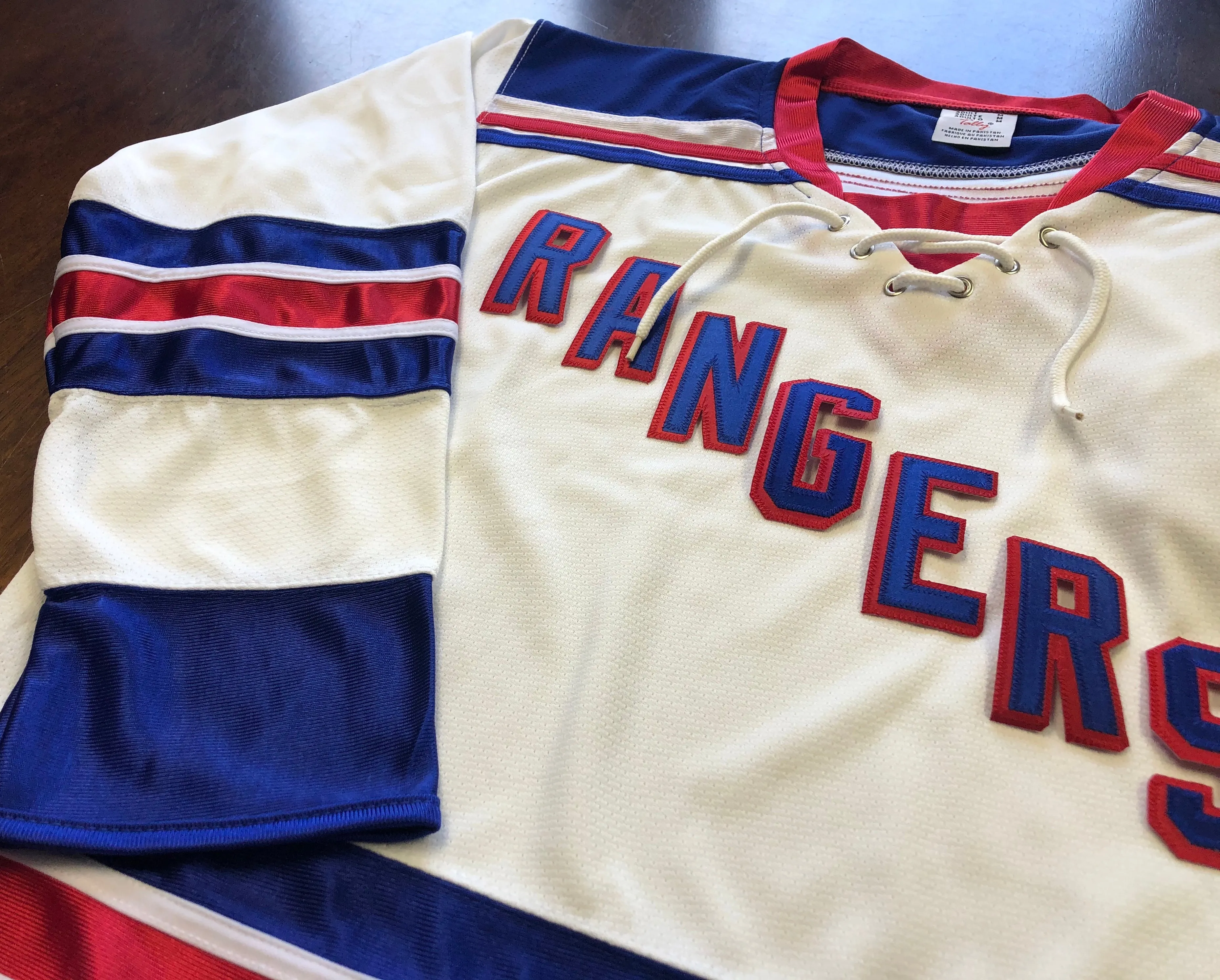 Custom Hockey Jerseys with Rangers in Twill Letters