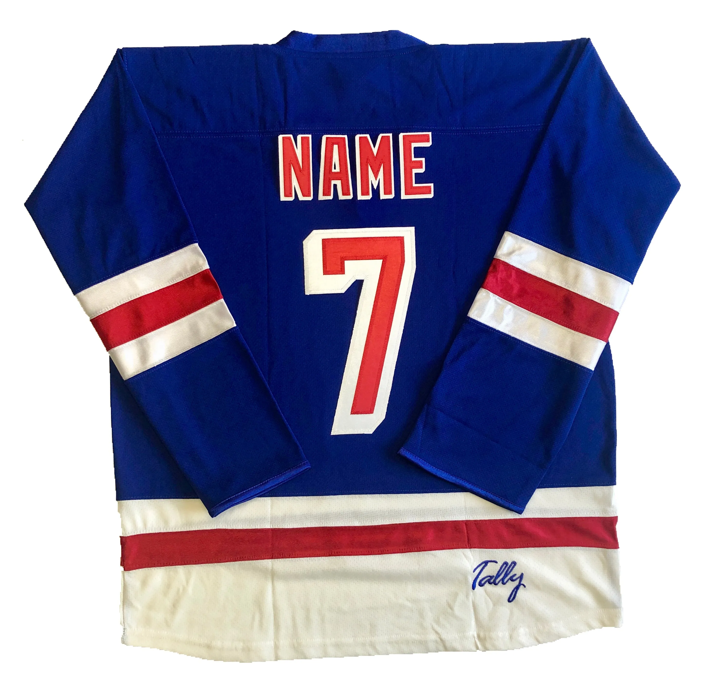 Custom Hockey Jerseys with Rangers in Twill Letters