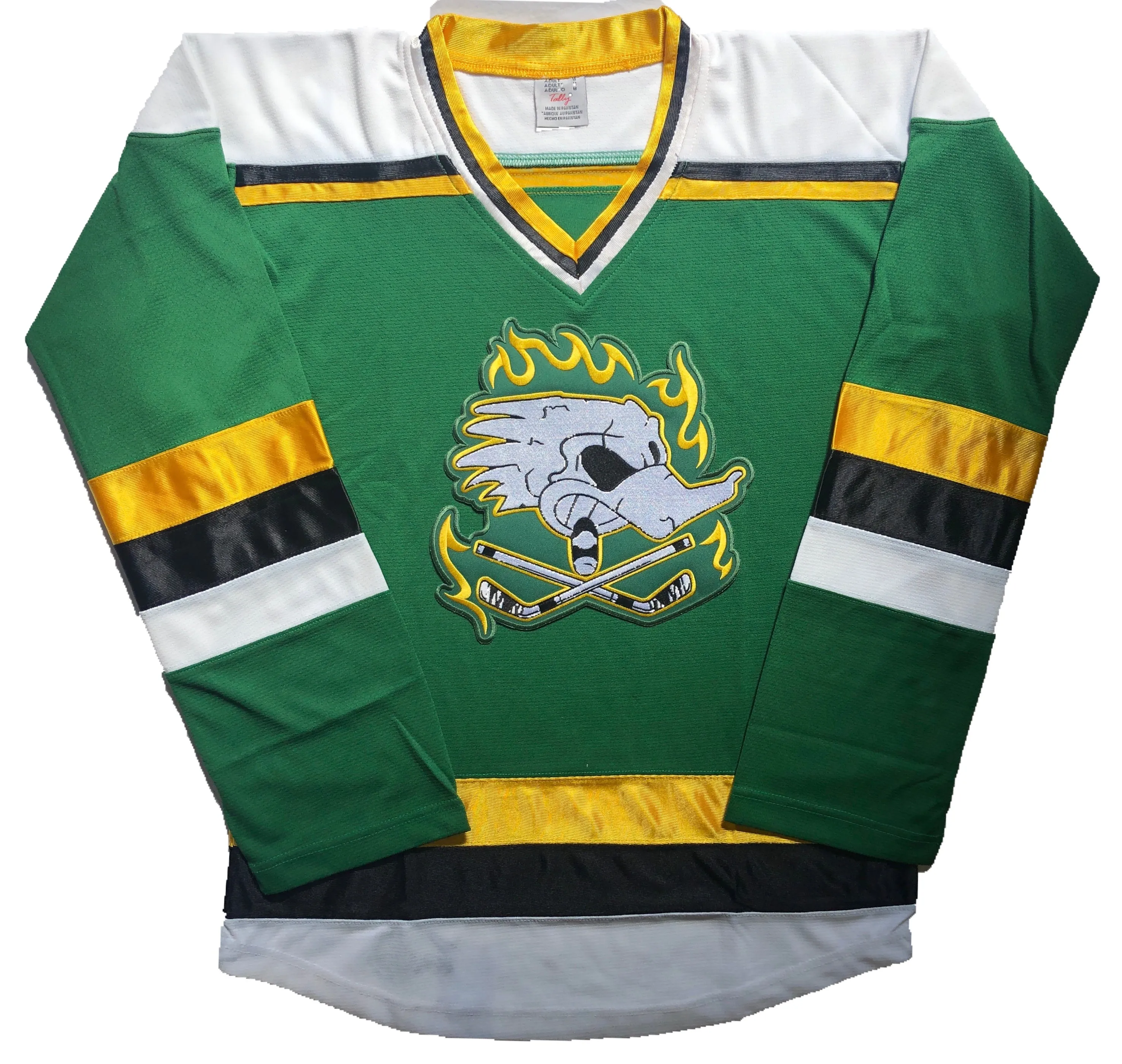 Custom Hockey Jerseys with the Dirty Ducks Twill Logo