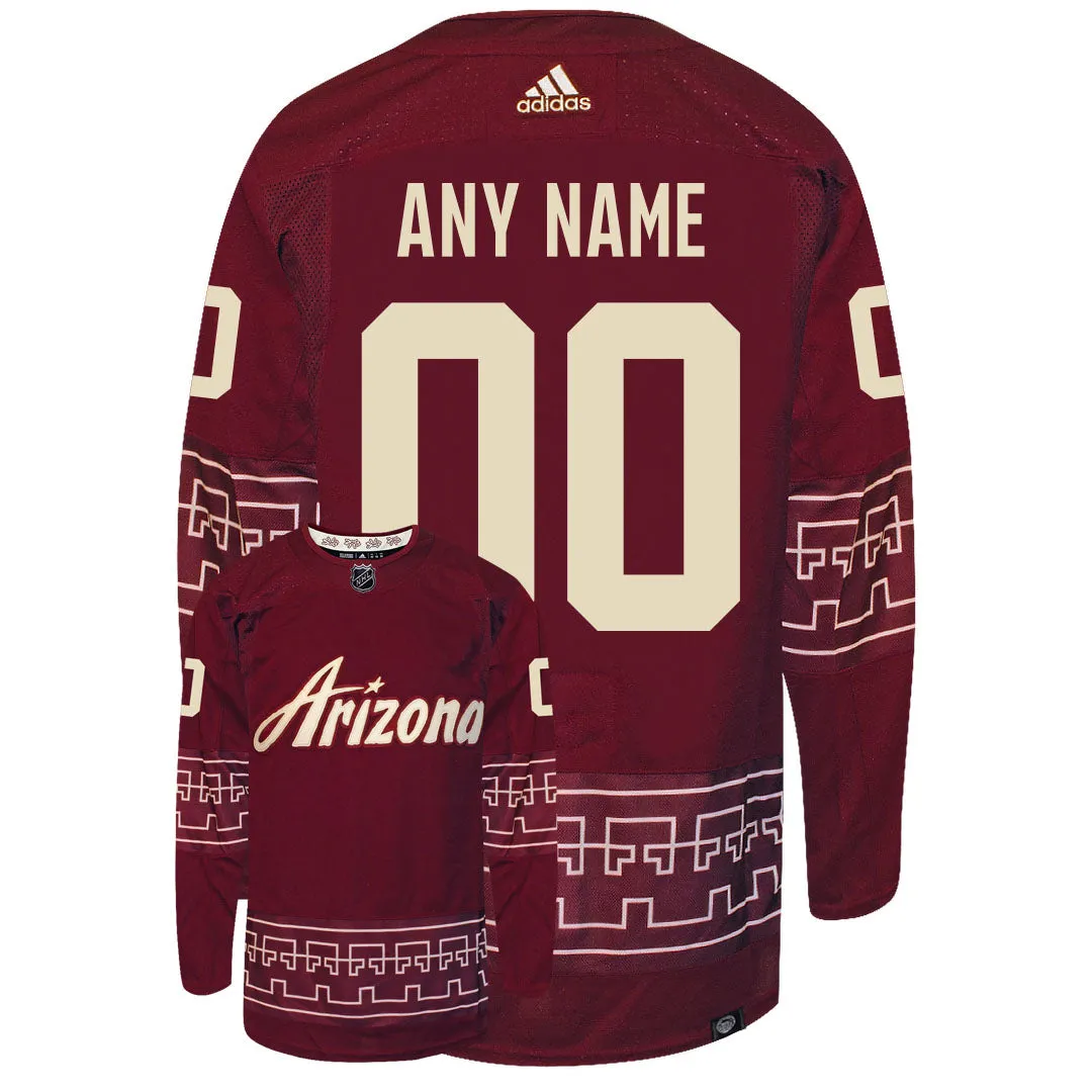 Customizable Arizona Coyotes Adidas Primegreen Authentic NHL Hockey Jersey     