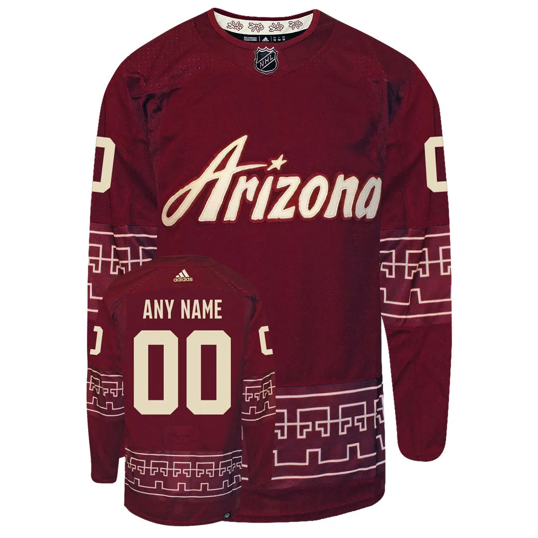 Customizable Arizona Coyotes Adidas Primegreen Authentic NHL Hockey Jersey     