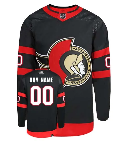 Customizable Ottawa Senators Adidas Primegreen Authentic NHL Hockey Jersey     