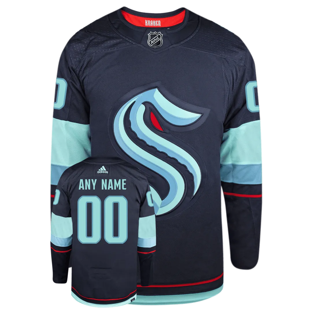 Customizable Seattle Kraken Adidas Primegreen Authentic NHL Hockey Jersey     