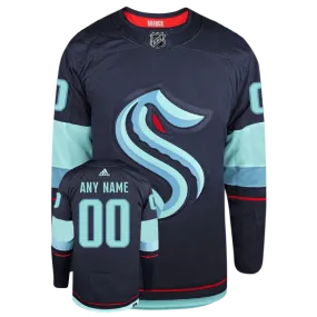 Customizable Seattle Kraken Adidas Primegreen Authentic NHL Hockey Jersey     