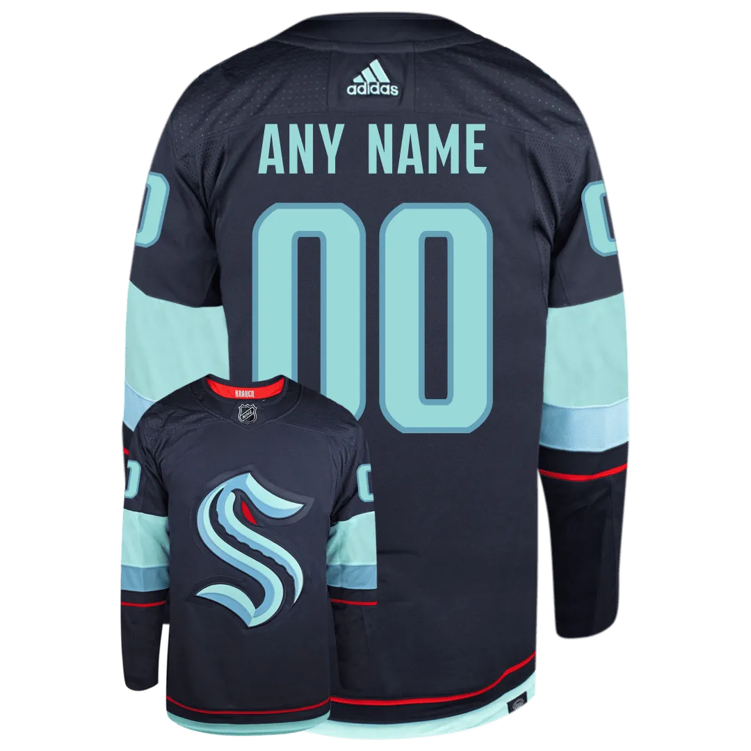 Customizable Seattle Kraken Adidas Primegreen Authentic NHL Hockey Jersey     