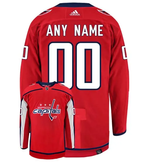 Customizable Washington Capitals Adidas Primegreen Authentic NHL Hockey Jersey     